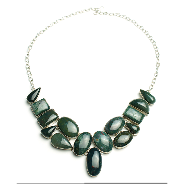 bloodstone-665716 Statement Halskette Blutstein